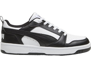 Puma Rebound V6 Ανδρικά Sneakers Μαύρα Λευκά 392328-01