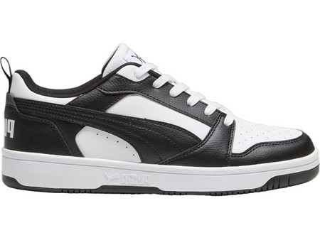 Puma Rebound V6 Ανδρικά Sneakers Μαύρα Λευκά 392328-01