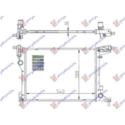 Ψυγειο Νερου 1.4 (70KW) Μηχανικο Βενζινη (540x410x16) Fiat Tipo 16-21 - 300006310