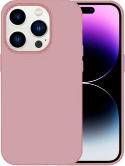 Θήκη Rubber Ενισχυμένης Σιλικόνης για iPhone 15 Pro Dusty Pink