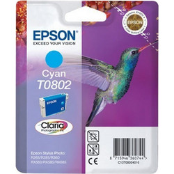 Epson T0802 Cyan Μελάνι Εκτυπωτή Inkjet C13T080240