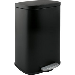 Καλαθάκι Μπάνιου Μεταλλικό 12Lt Akira Black 28x19,3x37,9 - Spirella