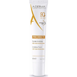 A-Derma Protect Fluide Invisible Αντηλιακό Γαλάκτωμα Προσώπου SPF50+ 40ml