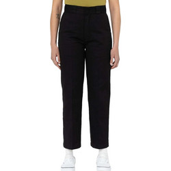 Dickies Ψηλόμεσο Υφασμάτινο Γυναικείο Παντελόνι Κανονική Εφαρμογή Μαύρο DK0A4XKBBLK