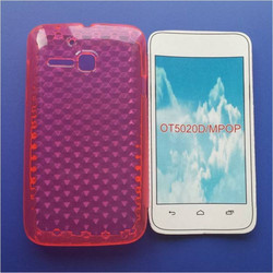 Θήκη TPU GEL Diamond Smooth για Alcatel One Touch M΄POP (OT5020D) Ροζ/μωβ (OEM)