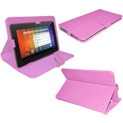 Δερμάτινη Stand Θήκη για Android Tablet 10,1" Ρόζ (OEM)