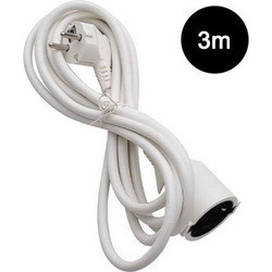 LAMTECH EXTENSION CORD WITH CHILDREN PROTECTION 3M WHITE