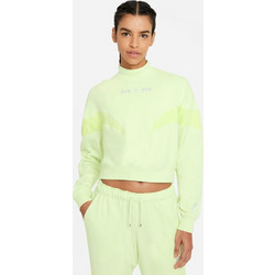 Nike Air Fleece Mock Γυναικείο Αθλητικό Crop Top Lime DD5433-303