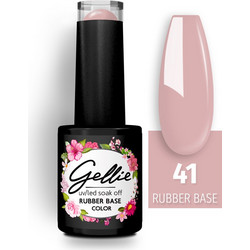 Gellie UV Led Soak Off Color 41 Rubber Base Ημιμόνιμο Βερνίκι Νυχιών 10ml