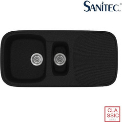 Sanitec Classic 301 Επικαθήμενος Νεροχύτης Γρανίτη Αντιστρεφόμενος Ματ Metallic Space 97x50cm
