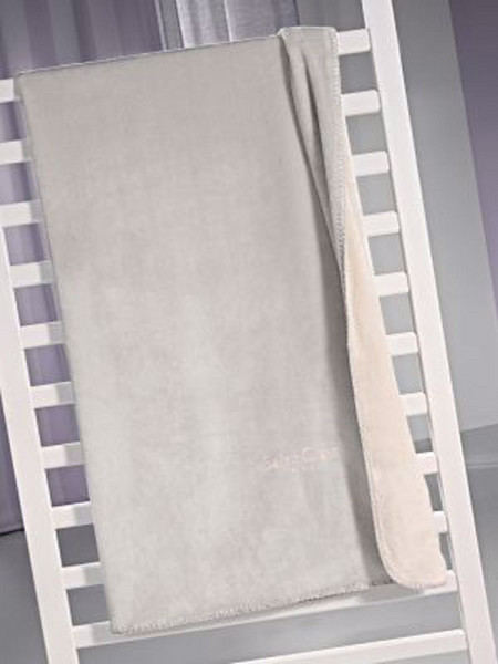 Saint Clair Κουβέρτα Κούνιας Βελουτέ 100x140 Γκρι 2τμχ