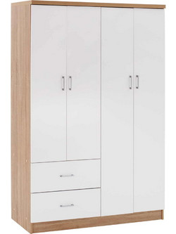 HomeMarkt Τετράφυλλη Ντουλάπα Ρούχων Blakely Sonoma 120x42.5x180.5cm HM339.06