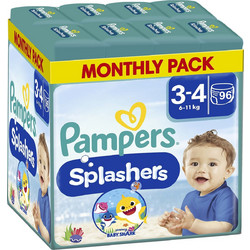 Pampers Splashers Πάνες Μαγιό No3-4 6-11kg 96τμχ
