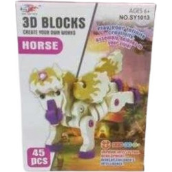 DIY Συναρμολογούμενη Φιγούρα Άλογο 3D 45τμχ 222288