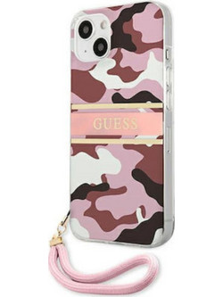 Guess Strap Collection Back Cover Camo Pink (iPhone 13 mini)