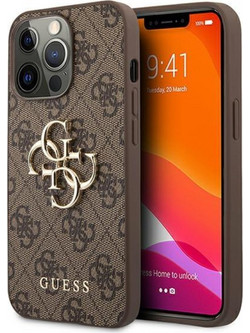 Guess Hardcase 4G Big Metal Logo Back Cover Πλαστικό Καφέ (iPhone 13 Pro Max)