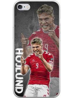 Θήκη Euro 2024 - Rasmus Hojlund iPhone 6 Plus / iPhone 6s Plus Flexible TPU (Διάφανη Σιλικόνη)