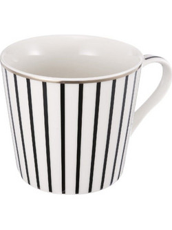Artekko Iqorser Κούπα Πορσελάνης Bone China σε Λευκό με Μαύρο (13.5x9.5x9)cm 1347A-DS
