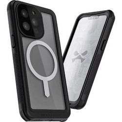 ΘΗΚΗ GHOSTEK NAUTICAL 4 MagSafe ΑΔΙΑΒΡΟΧΗ για APPLE IPHONE 13 PRO MAX 6.7 , με κλιπ ζώνης - ΔΙΑΦΑΝΟ ΜΑΥΡΟ - GHOCAS2882