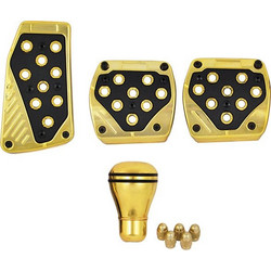Auto Gs Πεντάλ Αλουμινίου Universal Deluxe Sports Kit Χρυσαφί 5 Τμχ - (41181)