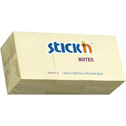 STICK'N ΧΑΡΤΙΑ ΑΥΤΟΚΟΛΛΗΤΑ 38x51mm 100 ΦΥΛΛΑ ΚΙΤΡΙΝΟ 3x4 ΤΕΜΑΧΙΑ (Το προιόν πωλείται σε μεμονωμένα τεμάχια του ενός)