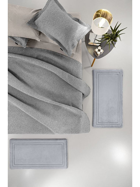 Σετ 2τμχ Χαλί Κρεβατοκάμαρας 60x120εκ. Softy Silver Guy Laroche - Guy Laroche - 5206480601521