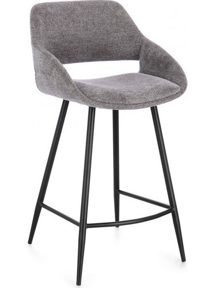 Bizzotto Florence Σκαμπώ Μπαρ Υφασμάτινο Γκρι/Μαύρο 50x50x97