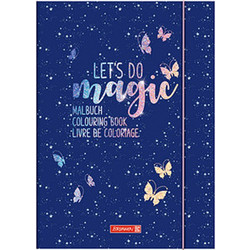 Μπλοκ χρωματισμού + αυτοκόλλητα Magic Butterfly
