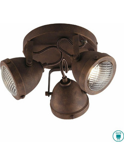 Luce Τριπλό Σποτ με Ντουί GU10 σε Χάλκινο Χρώμα I-HABANA-PL3 8031414869251
