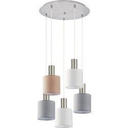 Home Lighting Κρεμαστό Φωτιστικό Οροφής Πολύφωτο Γκρι SE21-NM-4-5BL-SH123 77-8931