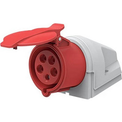 SOLIGHT Wall socket P157, 5pole, 400v / 32A, IP44