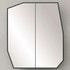 Hanah Home Quartz Καθρέπτης Μπάνιου με Ντουλάπι & Ράφι Ξύλινος Μαύρος 552NOS1219
