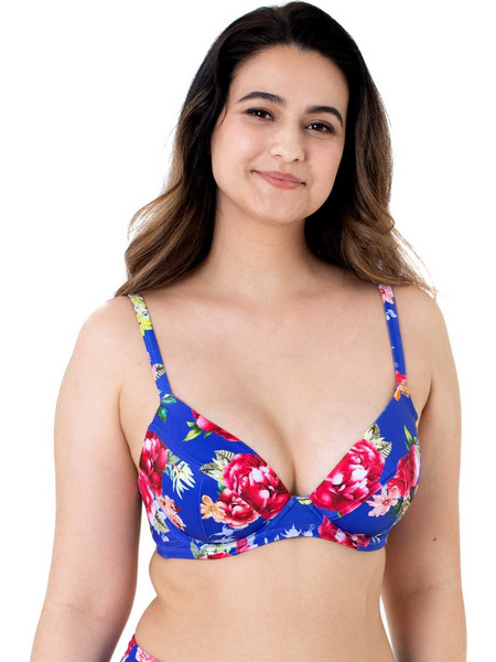 Dorina Campona Bikini Top με Ενίσχυση Floral Μπλε D000554MI010-BL0034