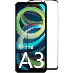Σκληρυμένο Γυαλί (Tempered Glass) Προστασίας Οθόνης Πλήρης Κάλυψης για Xiaomi Redmi A3 - Μαύρο