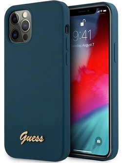 Guess Vintage Back Cover Blue (iPhone 12 Pro Max)