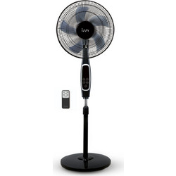 Izzy IZ-9042 Ανεμιστήρας Δαπέδου Ορθοστάτης 40cm 70W με Τηλεχειριστήριο Μαύρος