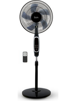 Izzy IZ-9042 Ανεμιστήρας Δαπέδου Ορθοστάτης 40cm 70W με Τηλεχειριστήριο Μαύρος