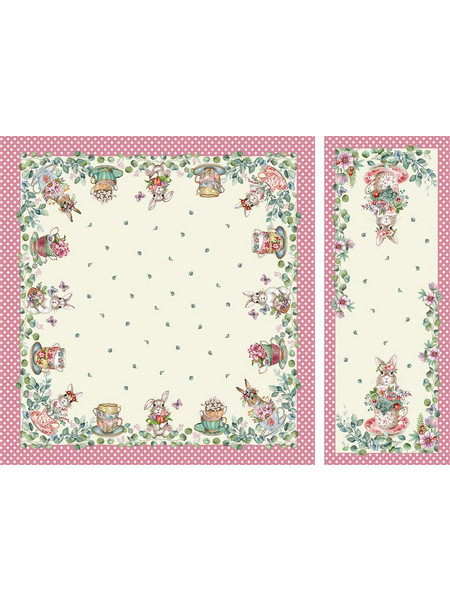 Σετ τραπεζομάντηλο 100x100cm + τραβέρσα 100x40cm 1236rj Vassiliadis Bros 410.05.02190