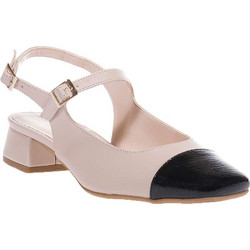 BEATRIS B380 NUDE-ΜΑΥΡΟ SLINGBACK ΓΟΒΕΣ