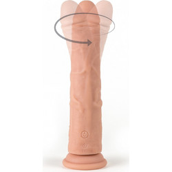 Virgite R8 Vibrating & Rotaning Realistic Ρεαλιστικός Δονητής για Ζευγάρια με Τηλεχειριστήριο 23cm Flesh