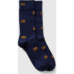 Gap Logo Crew Ανδρικές Κάλτσες Ψηλές Άσπρες Dark Night