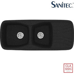 Sanitec Classic 311 Επικαθήμενος Νεροχύτης Γρανίτη Αντιστρεφόμενος Ματ Granite Black 120x51cm