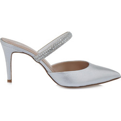 Γυναικείο Mule με Στρας Σε Χρώμα Ασημί MAKIS KOTRIS 60-000
