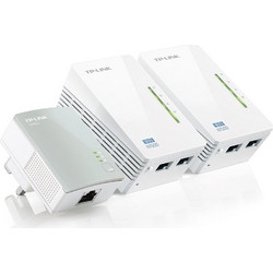 TP-Link TL-WPA4220TKIT V4 Powerline Τριπλό Kit για Ασύρματη Σύνδεση WiFi 4 με 2 Θύρες Ethernet