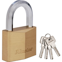 Λουκέτο Masterlock μπρούτζινο επινικελωμένο, βαρέως τύπου με εξάγωνο λαιμό 50mm - 1155EURD