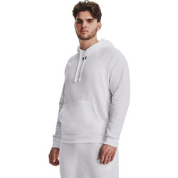 Under Armour Rival Fleece Hoodie Ανδρικό Αθλητικό Φούτερ με Κουκούλα Λευκό 1379757-100