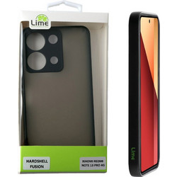 Lime Θηκη Xiaomi Redmi Note 13 Pro 4G 6.67'' Hardshell Fusion Full Camera Protection Black With Red KEYS
