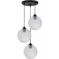 Heronia Lighting Κρεμαστό Φωτιστικό Οροφής Τρίφωτο E27 02-0360