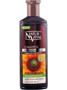 Natur Vital Black Colour Safe Castano Φυτικό Σαμπουάν για Προστασία Χρώματος για Βαμμένα Μαλλιά 300ml