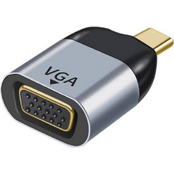 Αντάπτορας PowerTech Type-C (M) to VGA (F) Grey